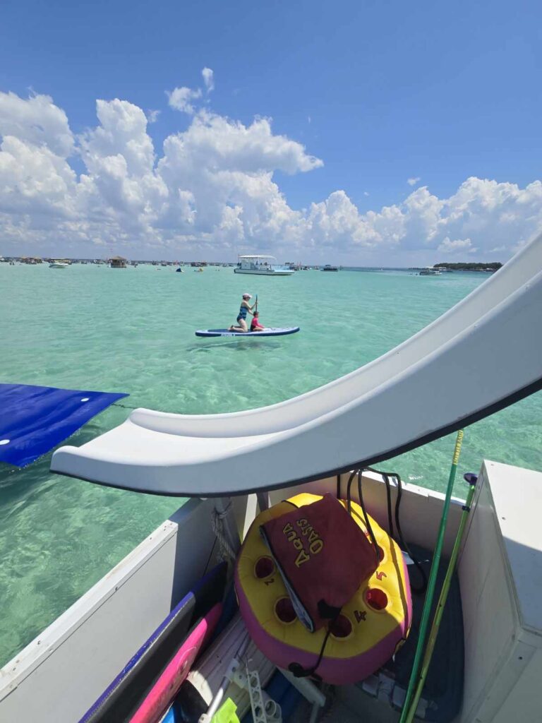 slide into adventure with The Destin Party Pontoon