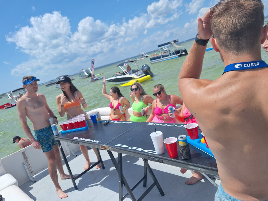 party on the water with the destin pontoon party